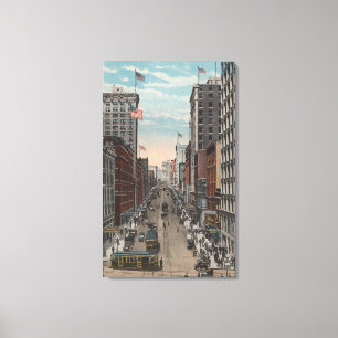 Seattle, WAView von 2. Allee von Yesler Leinwanddruck