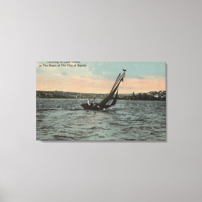 Seattle, WAYachting auf der Gewerkschaft des Sees Leinwanddruck (Vorderseite)