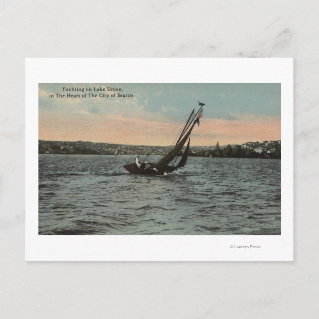 Seattle, WAYachting auf der Gewerkschaft des Sees Postkarte (Vorderseite)