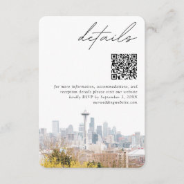 Seattle Wedding Kerry Park Details QR Code Klein Begleitkarte