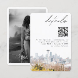 Seattle Wedding Kerry Park Details QR Code Klein Begleitkarte