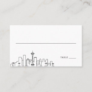 Seattle Wedding Platzkarten vorne und hinten