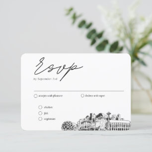 Seattle Wedding Traditionelle UAWG Meal Optionen Begleitkarte