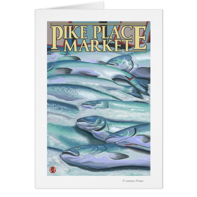 SeattleFish sur la glace au marché Pike Place (Devant)