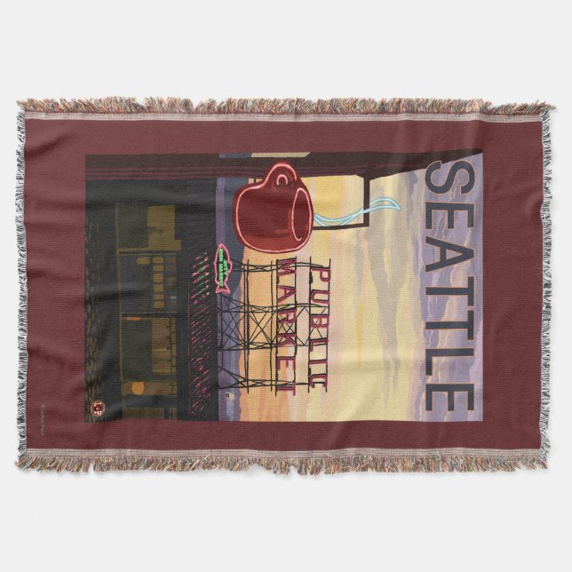 SeattlePike Platz-Markt-Zeichen und Wasser-Ansicht Decke (Vorderseite)