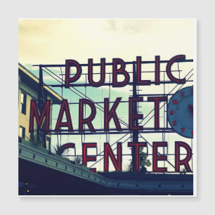 Seattles Pikes Place Market Magnetkarte