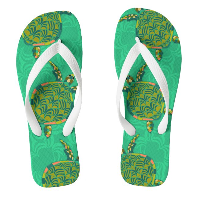 Seaturtle Aquamarine Flip Flops (Fußbett)