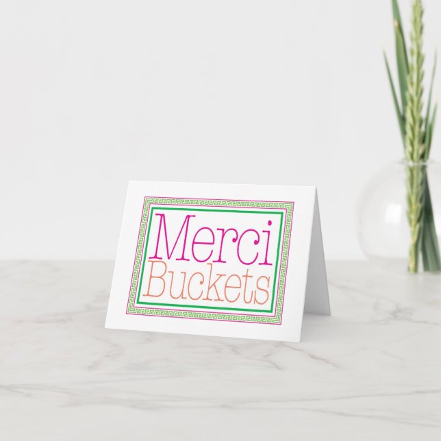 Seaux de Merci - carte de remerciements (Devant)