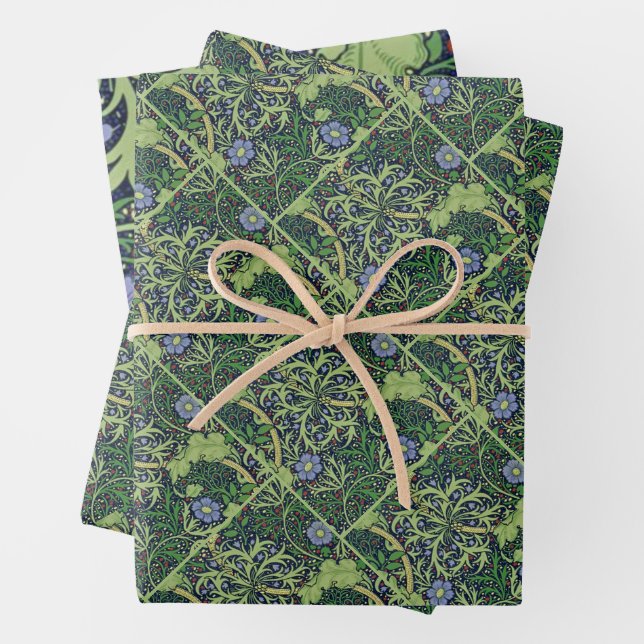 Seaweed art nouveau design by William Morris Geschenkpapier Set (Beispiel)