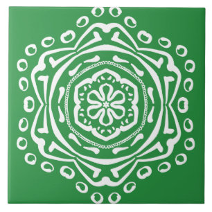 Seaweed Mandala Fliese