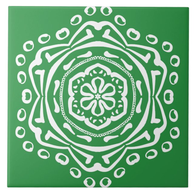 Seaweed Mandala Fliese (Vorderseite)