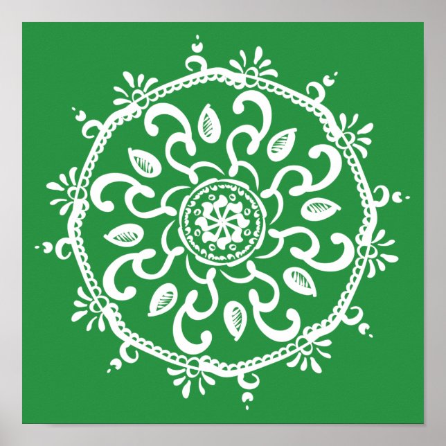 Seaweed Mandala Poster (Vorne)