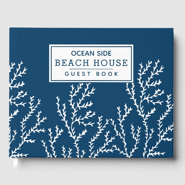 Seaweed Pattern - Beach House Vermietung Gästebuch (Vorderseite)