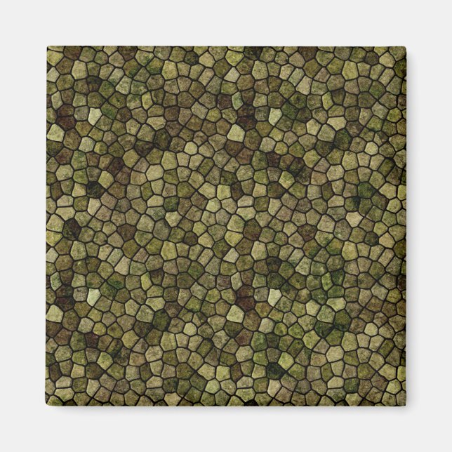Seaweed und Juniper Cobbled Patchwork Terrazo Magnet (Vorne)