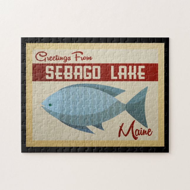 Sebago Lake Maine Fischfang (Horizontal)