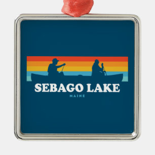 Sebago Lake Maine Kanu Ornament Aus Metall