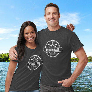 Sebago Lake Maine Personalisiert Stadt und Name T-Shirt