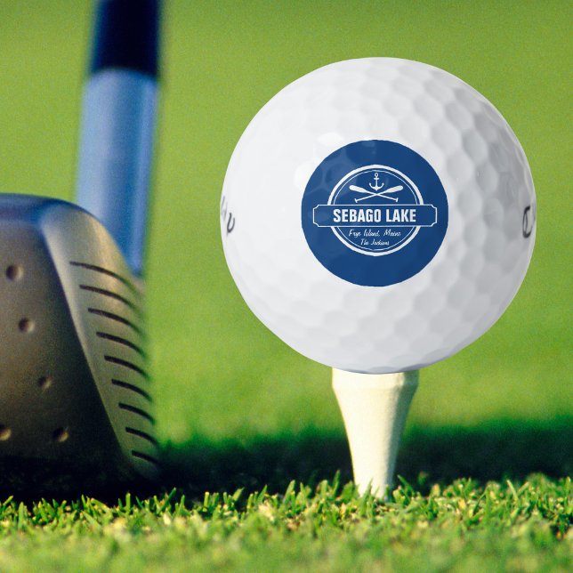 Sebago Lake Maine Personalisiert Town und Name Golfball (Von Creator hochgeladen)