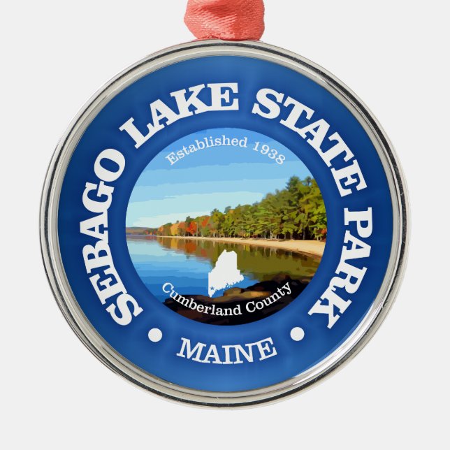Sebago Lake SP Ornament Aus Metall (Vorne)