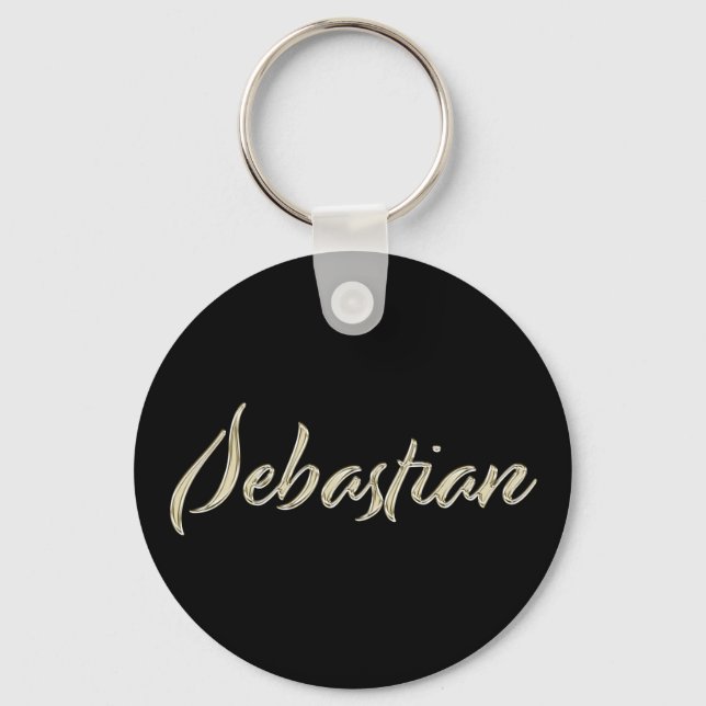 Sebastian Button Name Schlüsselanhänger (Vorderseite)