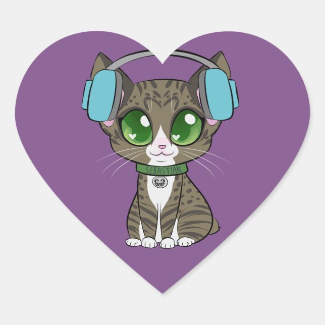 Sebastian Classic Heart Sticker (Vorderseite)