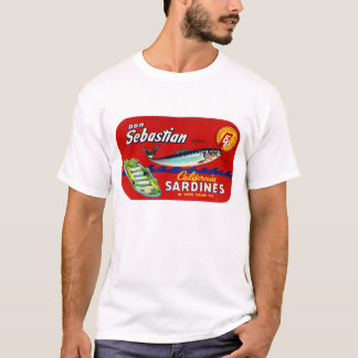 Sebastian-Sardine-Aufkleber T-Shirt