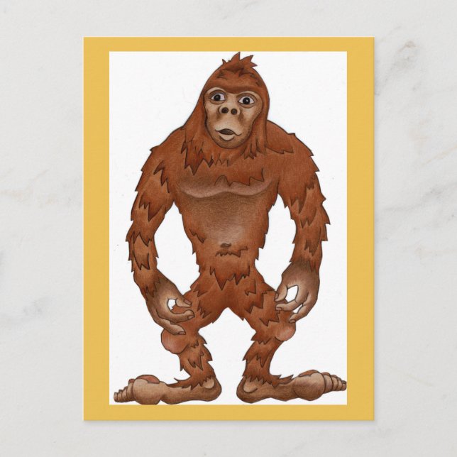Sebastian Sasquach, bigfoot yeti Postkarte (Vorderseite)
