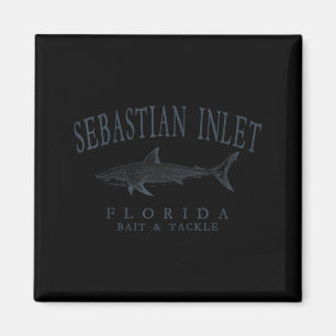 Sebastian-Zufluss Florida-Hai Retro-Schieferkunst Magnet