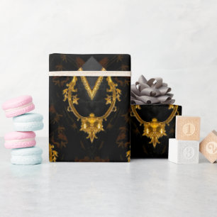 Sebastians Baroque Library Einzigartiger Chic Geschenkpapier