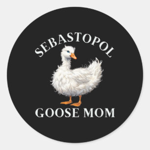 Sebastopol Gänse-Mama Runder Aufkleber