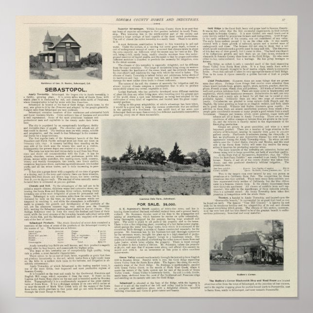 Sebastopol, Kalifornien Poster (Vorne)