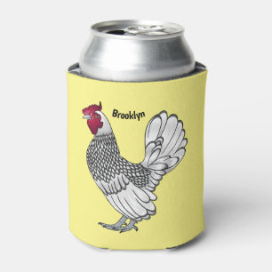 Sebright chicken cartoon illustration dosenkühler