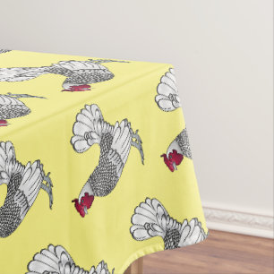 Sebright-Huhn Cartoon-Illustration Tischdecke