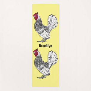 Sebright-Huhn Cartoon-Illustration Yogamatte