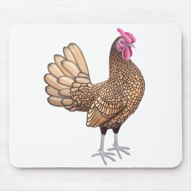 Sebright kleiner Hahn Mousepad (Vorne)