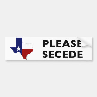 Secede bitte Texas Autoaufkleber