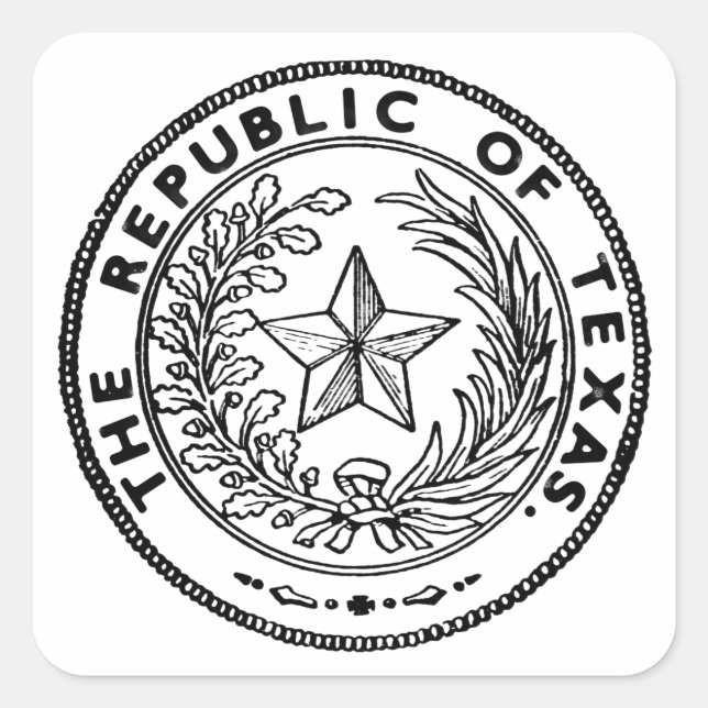 Secede Republic of Texas Quadratischer Aufkleber (Vorderseite)