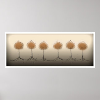 sechs Bäume Poster