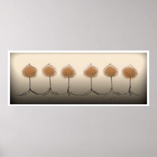 sechs Bäume Poster (Vorne)