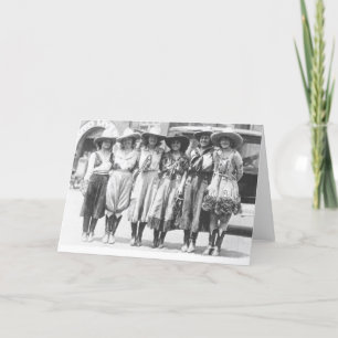 Sechs Cowgirls an Cheyenne Frontier Days. Karte