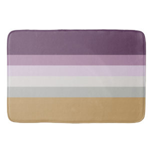 Sechs Farben - Blaues Violett Lila rosa, graugelb Badematte