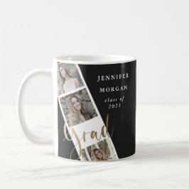 Sechs-Foto-Collage Gold Abschluss Foto Kaffeetasse
