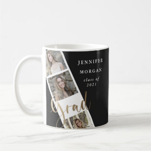 Sechs-Foto-Collage Gold Abschluss Foto Kaffeetasse