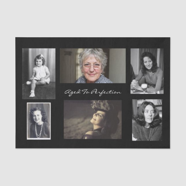 Sechs Foto Personalisiert Seidenpapier (Vorderseite)