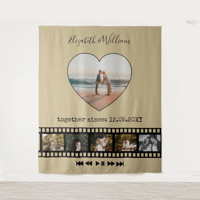 Sechs Fotos Collage Movie Inspirierend Foto Hinter Wandteppich (Vorderseite)