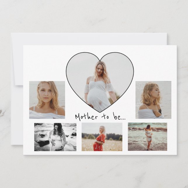 Sechs Fotos sammeln Mutter, um schwanger zu werden Ankündigung (Vorderseite)