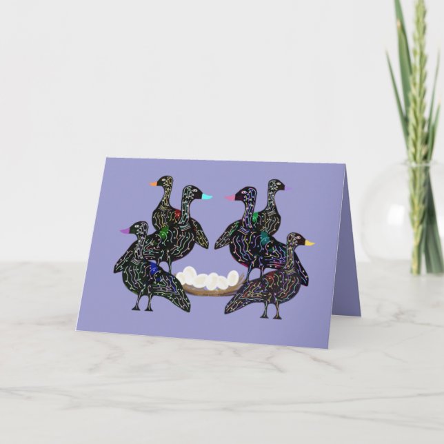 Sechs Gänse A, die Karte legen (Vorderseite)