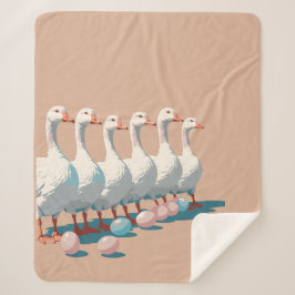 Sechs Gänse A-Lay Cut-Out Stift 3 Sherpadecke