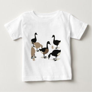 Sechs Gänse-A-Lay-Mid-Century Retro-Schnitt 5 Baby T-shirt