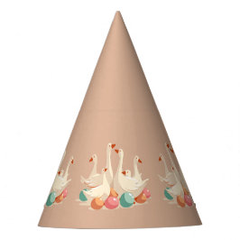 Sechs Gänse im Stilstil, A-Lay Cut-Out Partyhütchen